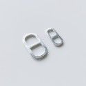 Marine mesh flat section silver plated 10 microns, sold by 10 pieces