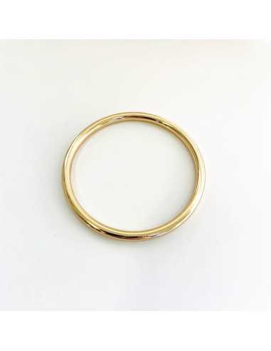 Bracelet lisse jonc doré à l'or fin 24K 0,25 microns