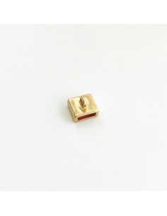 Passant cuir 10 mm doré à l'or fin 24K 0,25 microns, laqué, par 3pcs