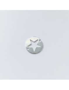 Interlayer pellet openwork star 20 mm silver plated 10 microns per 3 pieces