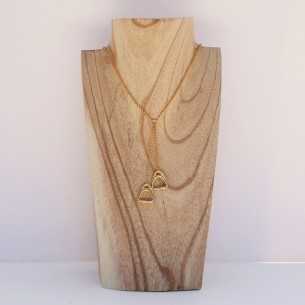Golden stirrup pendulum necklace