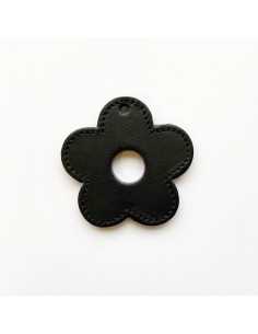 Pièce en cuir cousu fleur 35 mm par 2 pièces existe en 5 coloris 2