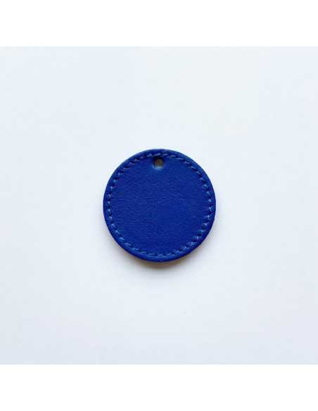 Pièce en cuir cousu rond 40 mm par 2 pièces.