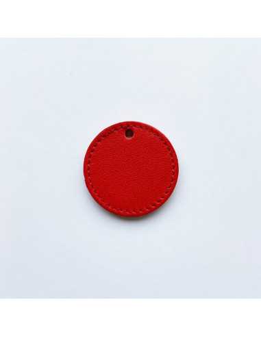 Pièce en cuir cousu rond 40 mm par 2 pièces.
