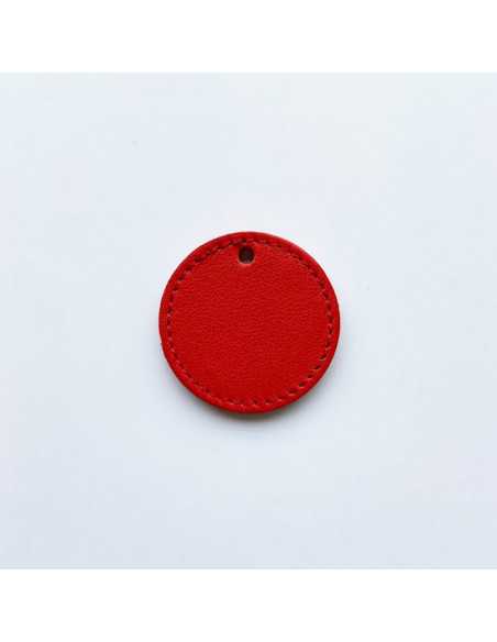 Pièce en cuir cousu rond 40 mm par 2 pièces.