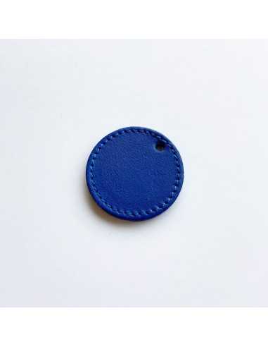 Pièce en cuir cousu rond 40 mm par 2 pièces.