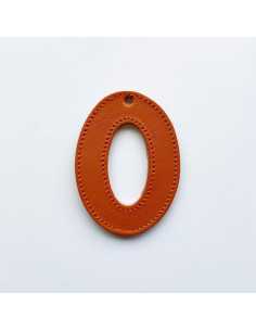 Pièce en cuir cousu ovale 80 x 60 mm par 2 pièces 2