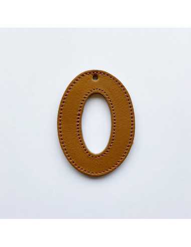 Pièce en cuir cousu ovale 80 x 60 mm par 2 pièces