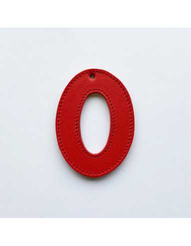 Pièce en cuir cousu ovale 80 x 60 mm par 2 pièces