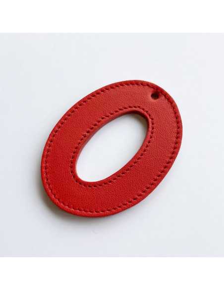 Pièce en cuir cousu ovale 80 x 60 mm par 2 pièces Pièce en cuir cousu ovale 80 x 60 mm par 2 pièces