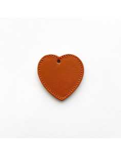 Pièce en cuir cousu cœur 52 x 52 mm par 2 pièces 2