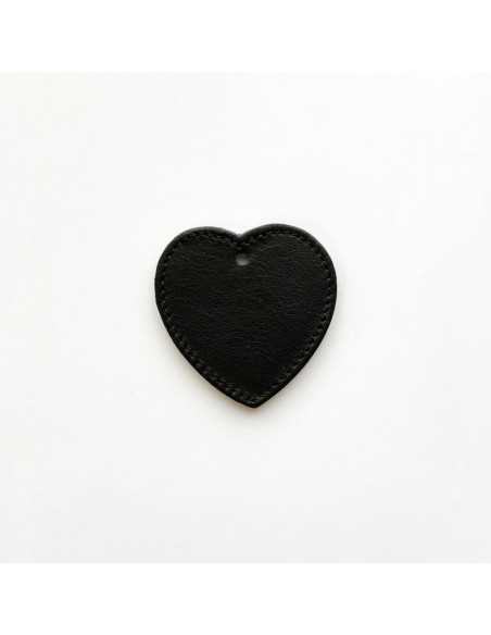 Pièce en cuir cousu cœur 52 x 52 mm par 2 pièces