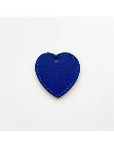 Pièce en cuir cousu cœur 52 x 52 mm par 2 pièces