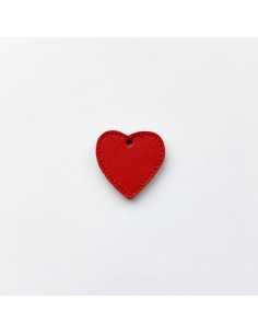 Pièce en cuir cousu cœur 38 x 38 mm par 2 pièces / 5 coloris 2