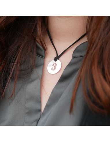 PAR 1 / Pendentif médaille chiffre 26mm, de 1 à 31, plaqué argent 10 microns