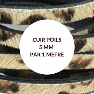 Leopard fur leather 5mm