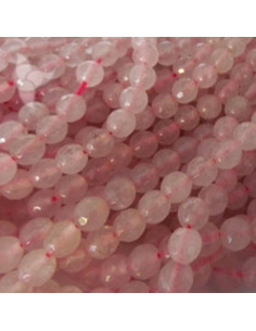 Quartz rose ronde 6mm