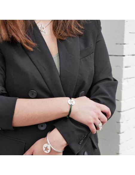 Pendentif médaille étoile ajourée plaqué argent 10 microns, en 3 tailles.