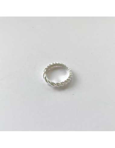 Bague Vela plaqué argent 10 microns vendue par 2 pcs