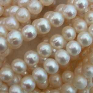 Perles d'eau douce blanche 8-9mm