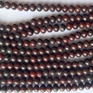 Perles jaspe marron 6 mm le fil de 40 cm