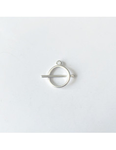Pendentif forme toggle 26 mm plaque argent par 5 pièces