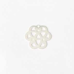 Silver plated openworked pendant rosette
