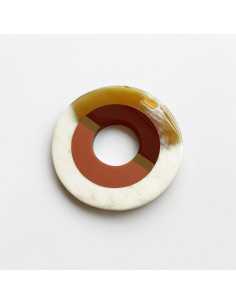 Oval horn pendant 70 mm pop theme, 3 colors
