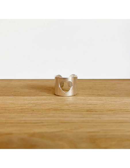 Bague ajourée motif éclair plaqué argent 10 microns par 2 pièces