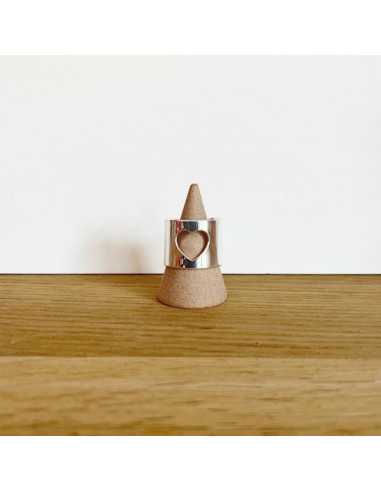 Bague ajourée motif éclair plaqué argent 10 microns par 2 pièces