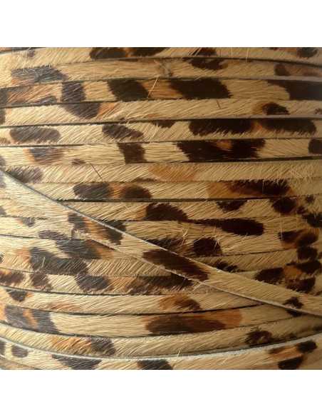 Cuir à poils leopard 3 mm
