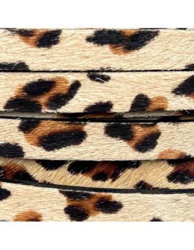Cuir a poils leopard 10mm