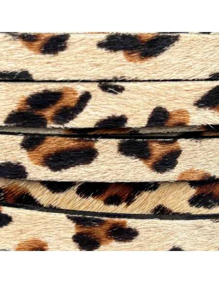 Cuir a poils leopard 10mm