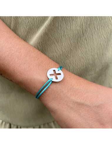 Intercalaire pastille X ajourée 20 mm plaqué argent 10 microns par 3 pièces