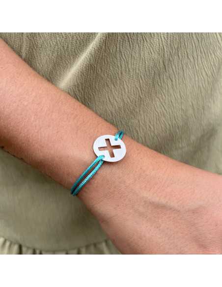 Intercalaire pastille X ajourée 20 mm plaqué argent 10 microns par 3 pièces