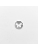 Interlayer pellet openwork heart 20 mm silver plated 10 microns per 3 pieces