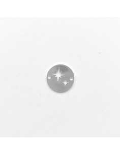 Interlayer pellet openwork heart 20 mm silver plated 10 microns per 3 pieces