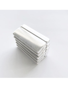 fermoir magnetique rectangulaire incurvé pour cuir plat 40 mm par 5 pièces