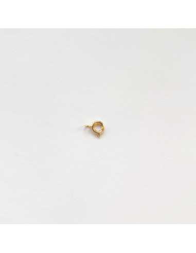 Fermoir à ressort 5mm, Or 24k 1 micron par 5 pièces