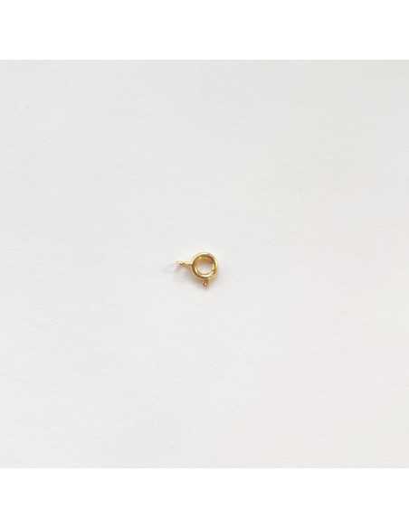 Fermoir à ressort 5mm, Or 24k 1 micron par 5 pièces Fermoir à ressort 5mm, Or 24k 1 micron par 5 pièces
