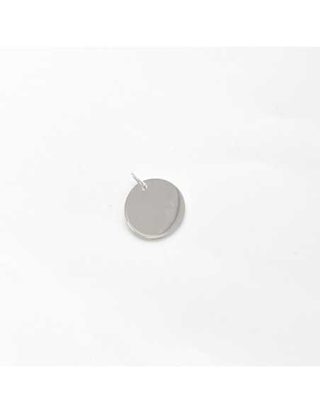 Pendentif pastille ronde en argent 925