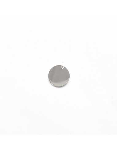 Pendentif pastille ronde en argent 925