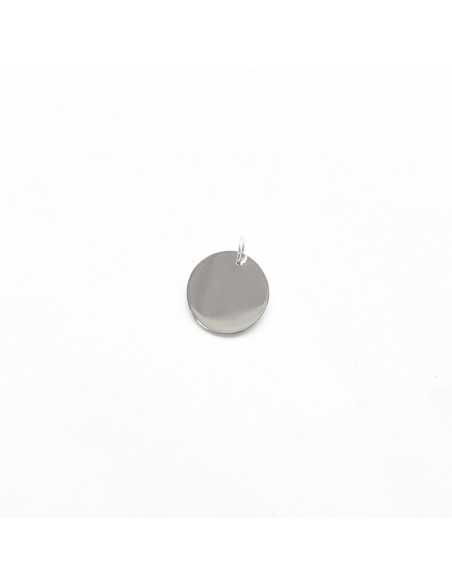 Pendentif pastille ronde en argent 925