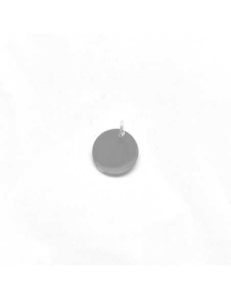 Pendentif pastille ronde en argent 925