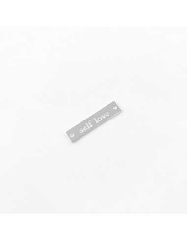 Intercalaire rectangle avec message plaqué argent