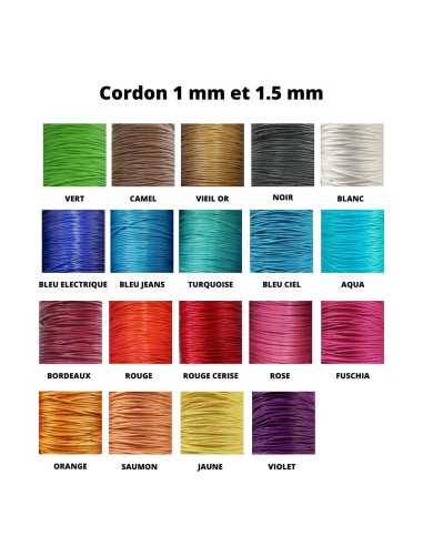 Lot de 10 bracelets Toggle coton ciré