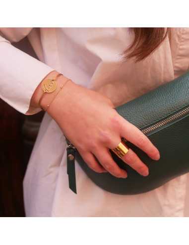 Connecteur rond "Love" or 1 micron 24k