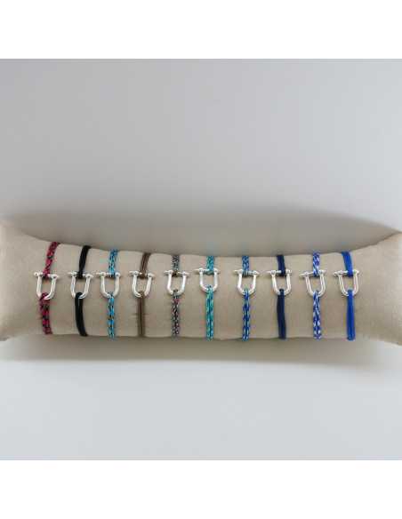 Coussin bracelets en para corde avec manille homme