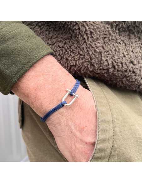Coussin bracelets en para corde avec manille homme