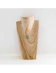 Collier anneaux entrelacés en perles facettées